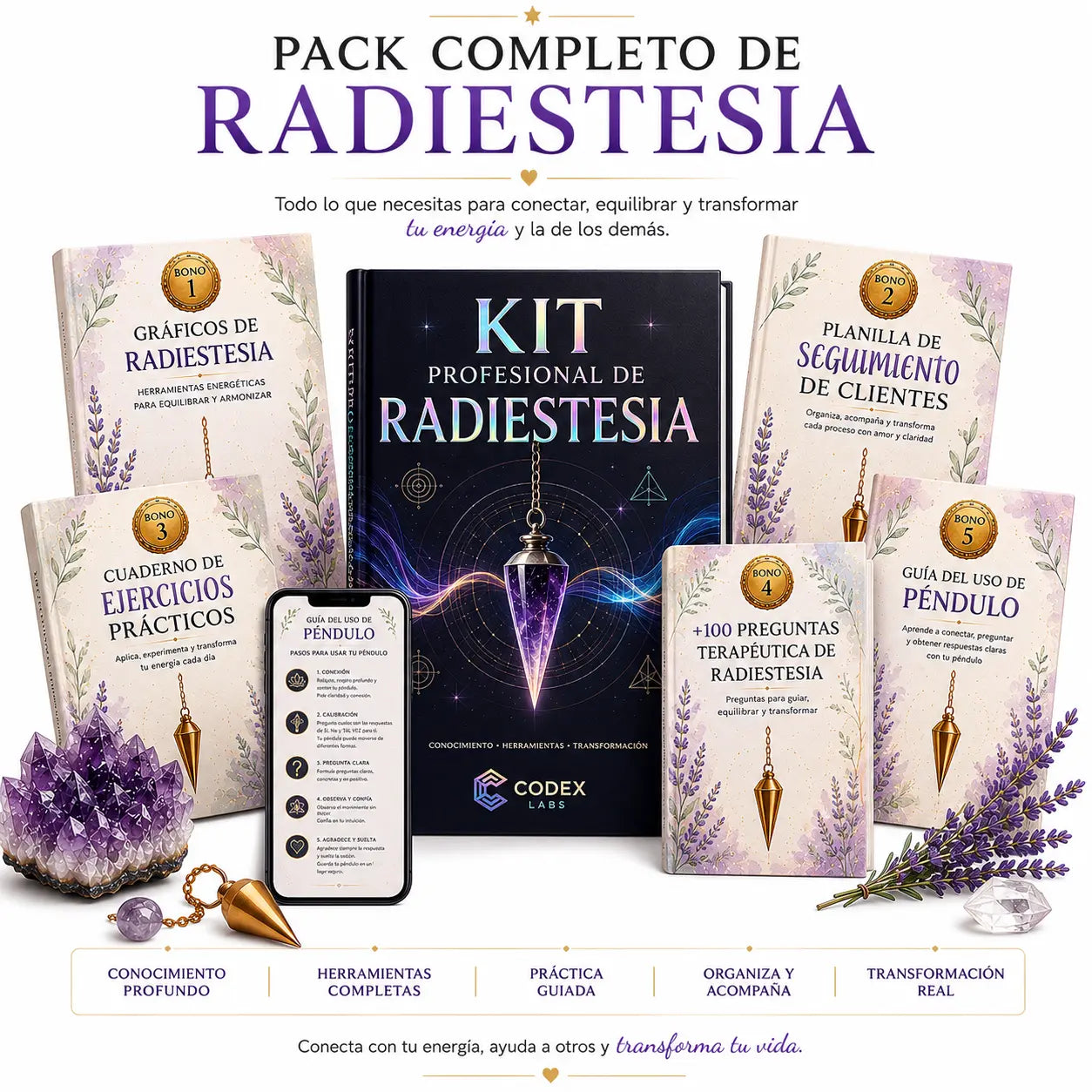 Kit Profesional de Radiestesia | Guía Completa + 5 Bonos Digitales